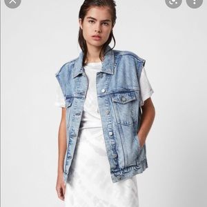 Like new all saints Alva denim vest